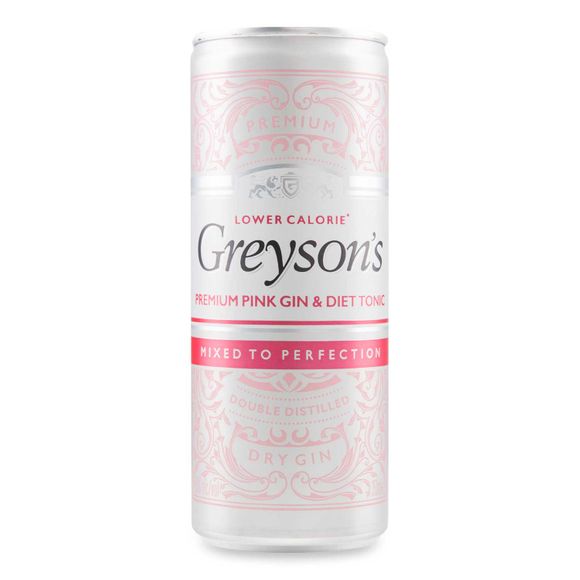 Greyson's Premium Pink Gin & Diet Tonic 250ml